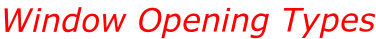 Window Opening Types